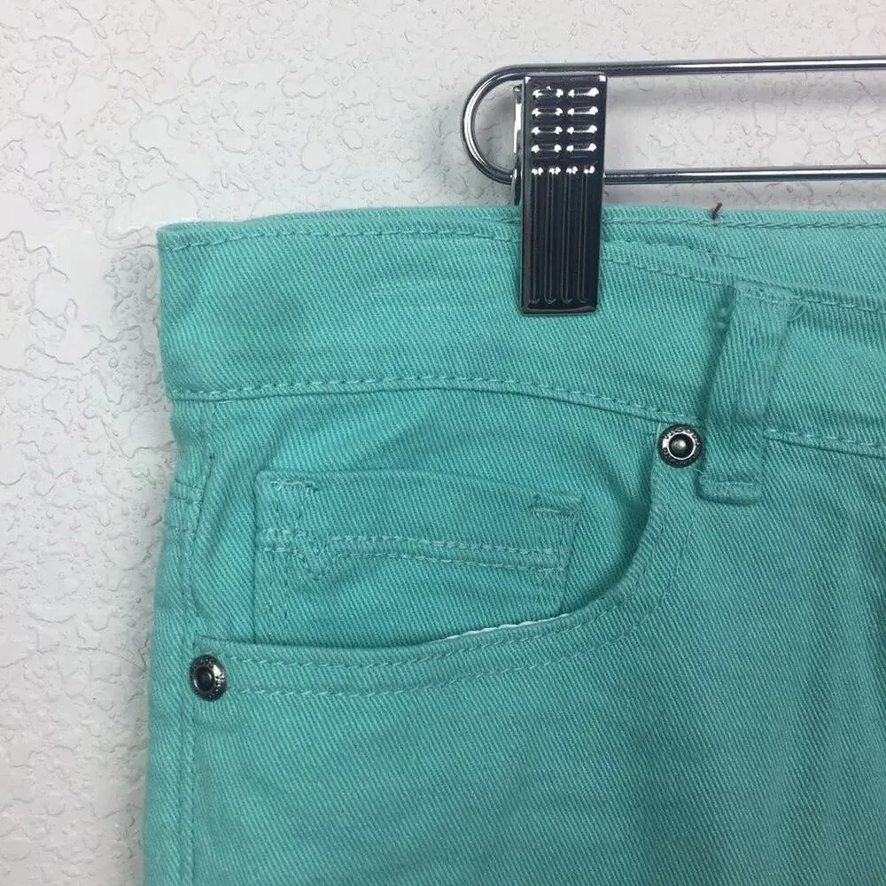 VIOGOLD Teal Cutoff Jean Shorts Size 30